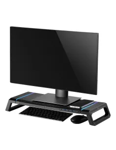 Ewent EW1268 Elevador de Monitor RGB Plegable con Cajón Soporte para Smartphone y HUB USB 3.0 de 4 Puertos-1371815