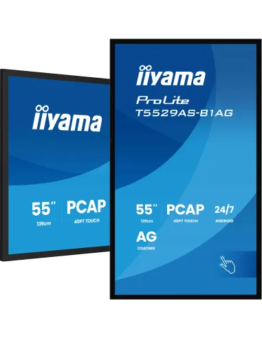 Iiyama T5529AS-B1AG 55" Pantalla Interactiva DLED VA 4K UHD Negra
