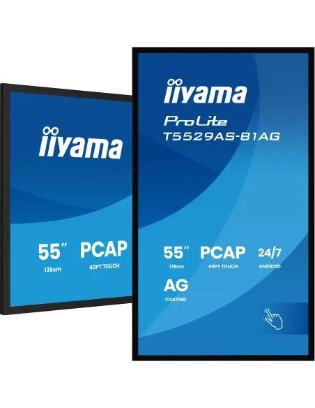 Iiyama T5529AS-B1AG 55" Pantalla Interactiva DLED VA 4K UHD Negra