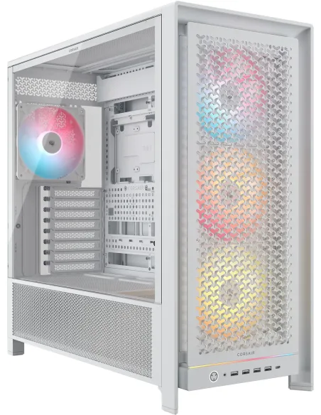 Corsair FRAME 5000D RS ARGB White Midi Tower Cristal Templado USB 3.2 Blanca