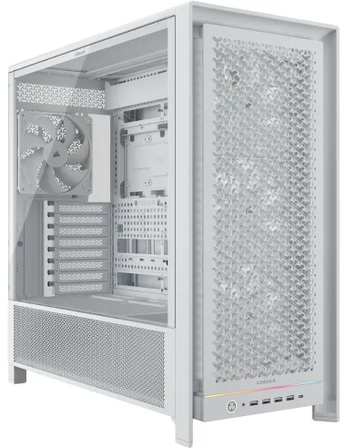 Corsair FRAME 5000D RS White Midi Tower Cristal Templado USB 3.2 Blanca