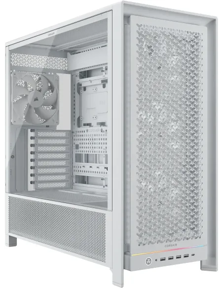 Corsair FRAME 5000D RS White Midi Tower Cristal Templado USB 3.2 Blanca