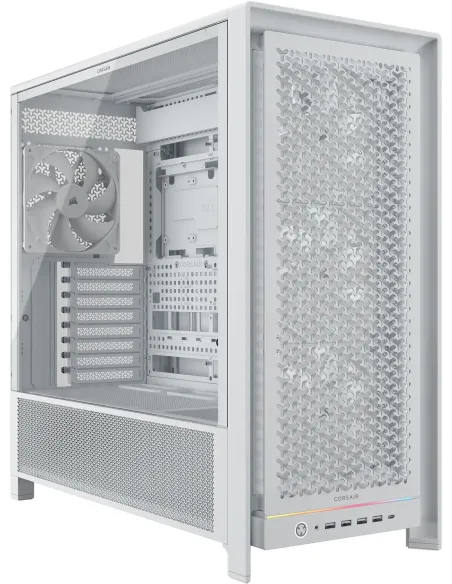 Corsair FRAME 5000D RS White Midi Tower Cristal Templado USB 3.2 Blanca