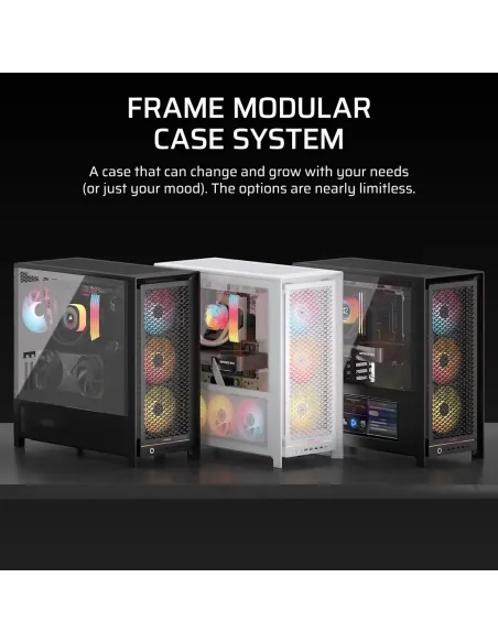 Semitorre Corsair FRAME 5000D RS Blanco: airflow y 420 mm