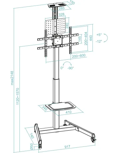 Soporte Tooq FS1184M-B