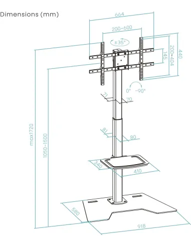 Soporte TooQ FS2284M-B MINOS