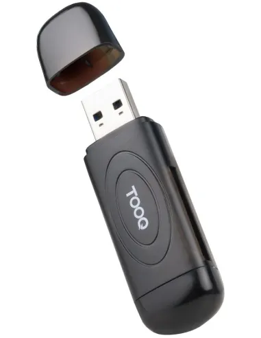 TooQ TQR-3002B Lector de Tarjetas SD y microSD USB-A Gris