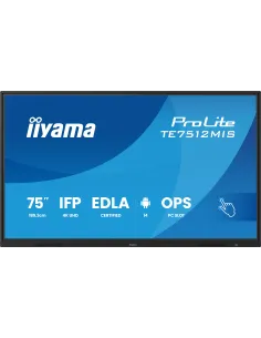 Iiyama TE7512MIS-B4AG 75" Pantalla Interactiva VA 4K UHD Negro-1401181
