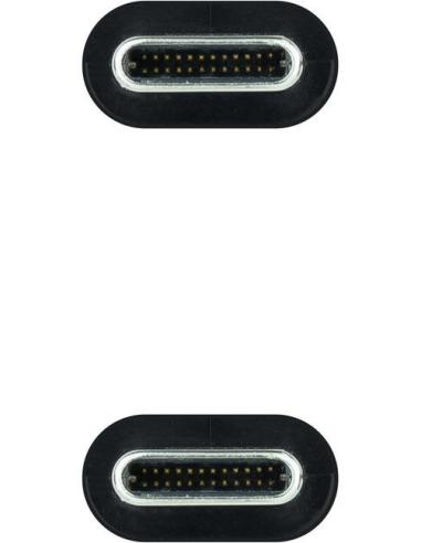 Nanocable 10.01.4300-COMB Cable USB-C 3.2 Gen2x2 4K/60Hz 50cm Gris/Negro