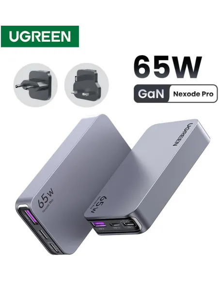 Ugreen Nexode Pro 65W Cargador de Móvil GaN Gris