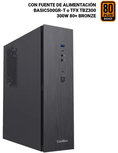 CoolBox Slim T370 USB 3.2 Negra + Fuente de Alimentación TBZ300