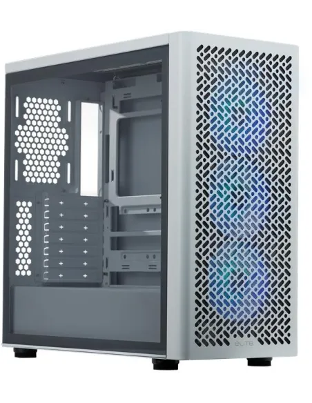 Cooler Master Elite 502 White Cristal Templado USB 3.2 RGB Blanca