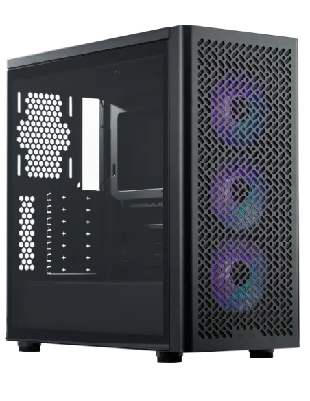 Cooler Master Elite 502 Black Cristal Templado USB 3.2 RGB Negra