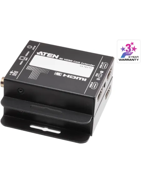 Aten VE1821-AT-G Extensor HDMI por RJ-45 4K UHD Negro