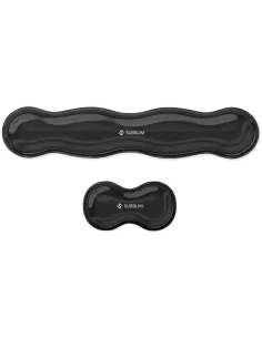 Subblim Pack Ergo Crystal Flex Black Reposamuñecas para Teclado y Ratón Negros-1401031