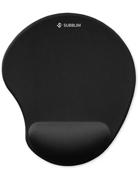 Subblim Ergo Neogel Mousepad Black Alfombrilla con Reposamuñecas Negra