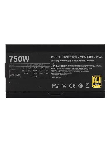 Fuente de Alimentación Cooler Master MWE Gold 750 V3