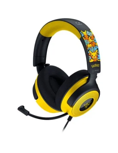 Razer Kraken V4 X Pokémon Kanto Starters Edition Auriculares Gaming USB Amarillo