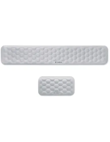 Subblim Pack Ergo Airpadding Silver Reposamuñecas para Teclado y Ratón Blancos