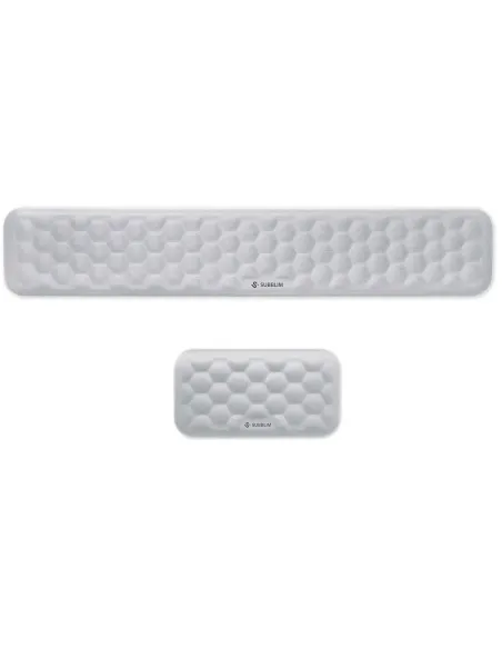 Subblim Pack Ergo Airpadding Silver Reposamuñecas para Teclado y Ratón Blancos