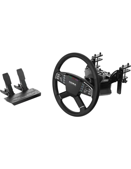 Moza R5 Trucking Bundle Volante y Pedales para Simuladores de Camión Negro