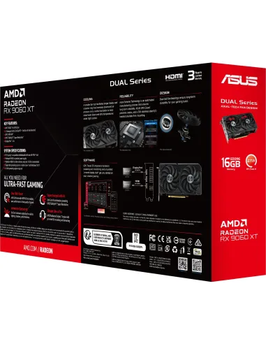 Tarjeta Gráfica Asus AMD Radeon RX 9060 XT DUAL 16GB