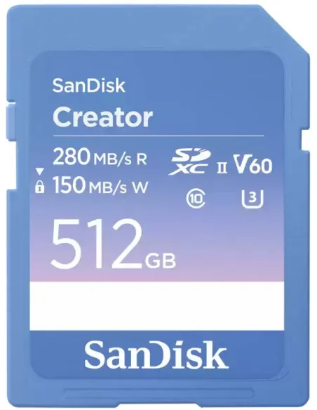 SanDisk Creator 512GB SDXC UHS-II V60 Clase 10