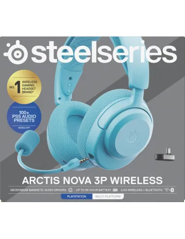 Auriculares Steelseries Arctis Nova 3P Aquamarine