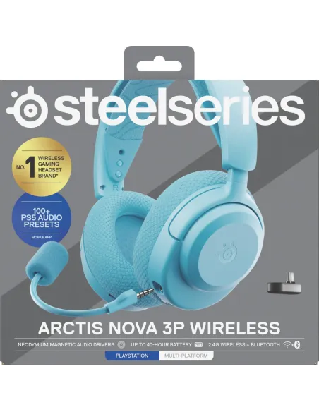 Auriculares Steelseries Arctis Nova 3P Aquamarine