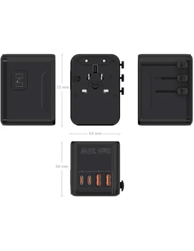 Cargador de Móvil Aisens ASPS-2A2C08-BK