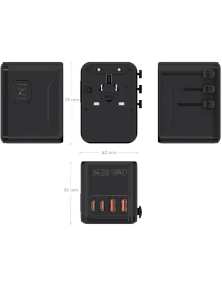 Cargador de Móvil Aisens ASPS-2A2C08-BK