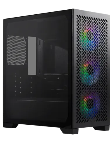 Cooler Master Elite 302 Black Cristal Templado USB 3.2 RGB Negra