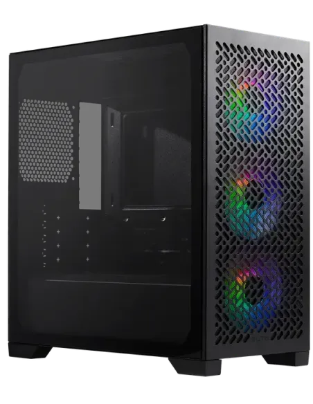 Cooler Master Elite 302 Black Cristal Templado USB 3.2 RGB Negra