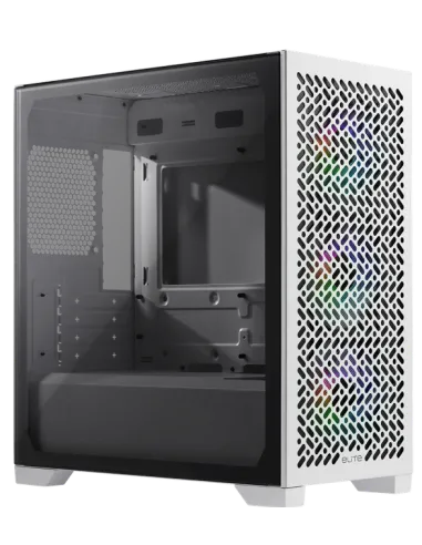 Cooler Master Elite 302 White Cristal Templado USB 3.2 RGB Blanca