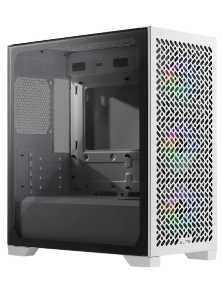 Cooler Master Elite 302 White Cristal Templado USB 3.2 RGB Blanca