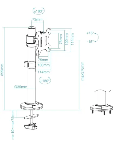 Soporte Tooq DB1131TN-B