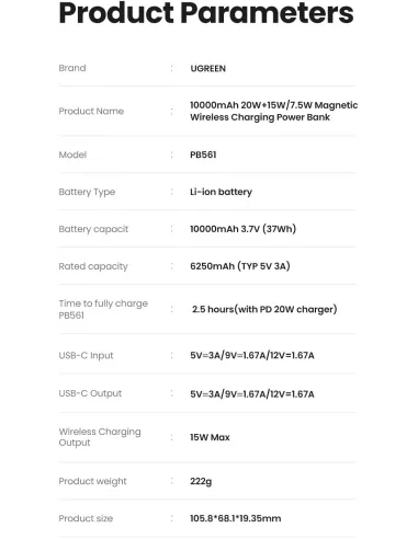 PowerBank Ugreen 25208