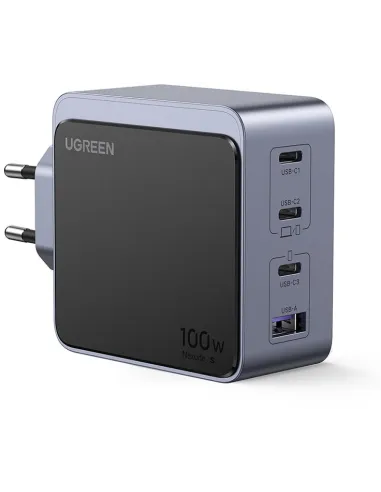 Ugreen Nexode S 100W Cargador Smartphone USB-C/USB-A Gris