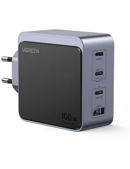 Ugreen Nexode S 100W Cargador Smartphone USB-C/USB-A Gris