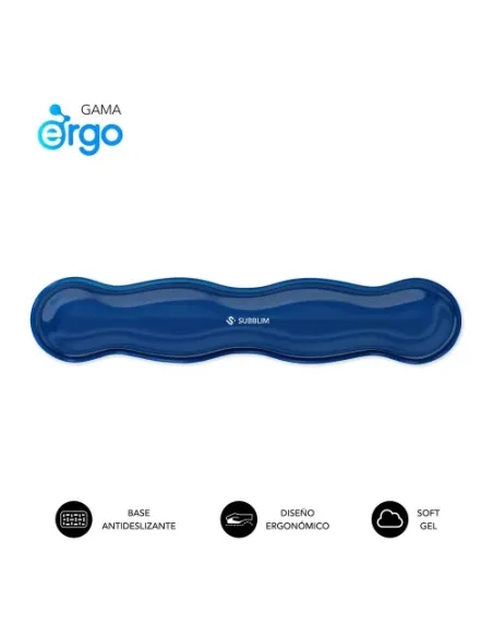 Reposamuñecas Subblim Ergo Crystal Flex Blue Keyboard