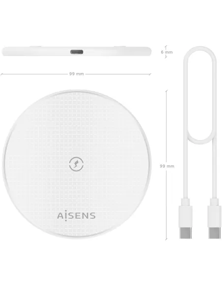 Cargador de Móvil Aisens ASCH-15W1WC057-W