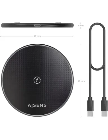 Cargador de Móvil Aisens ASCH-15W1WC058-BK