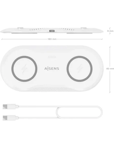 Cargador de Móvil Aisens ASCH-15W2WC059-W