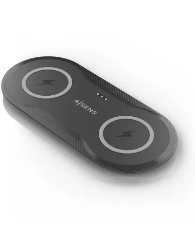 Aisens ASCH-15W2WC060-BK Cargador Inalámbrico USB-C 2 en 1 15W Negro