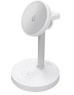 Aisens ASCH-15W3WC065-W Cargador Inalámbrico USB-C 3 en 1 15W Blanco-AATCAT0478
