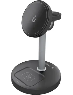 Aisens ASCH-15W3WC066-BK Cargador Inalámbrico USB-C 3 en 1 15W Negro-AATCAT0479