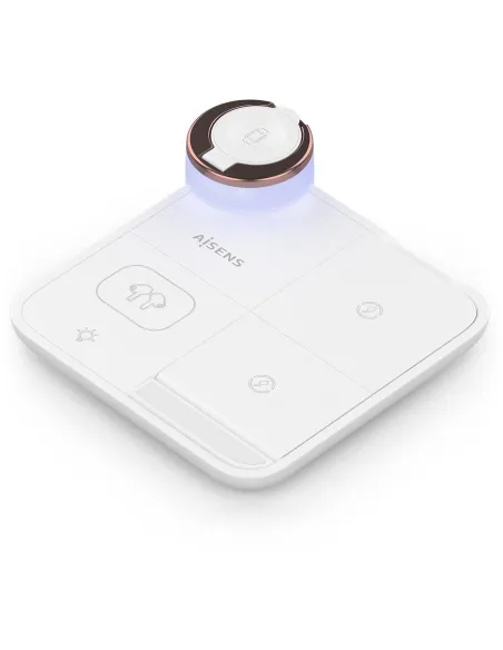 Aisens ASCH-15W4WC061-W Cargador Inalámbrico USB-C 4 en 1 15W Blanco
