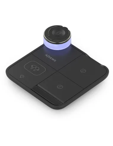 Aisens ASCH-15W4WC062-BK Cargador Inalámbrico USB-C 4 en 1 15W Negro