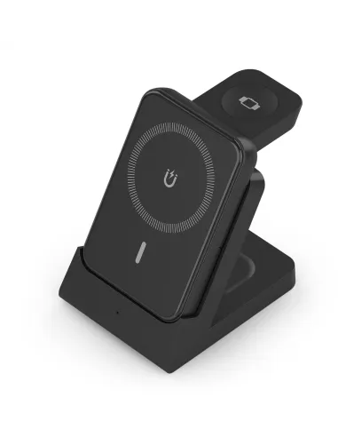 Aisens ASCH-15W4WC064-BK Cargador Inalámbrico USB-C 4 en 1 15W Negro