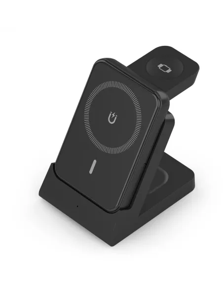 Aisens ASCH-15W4WC064-BK Cargador Inalámbrico USB-C 4 en 1 15W Negro